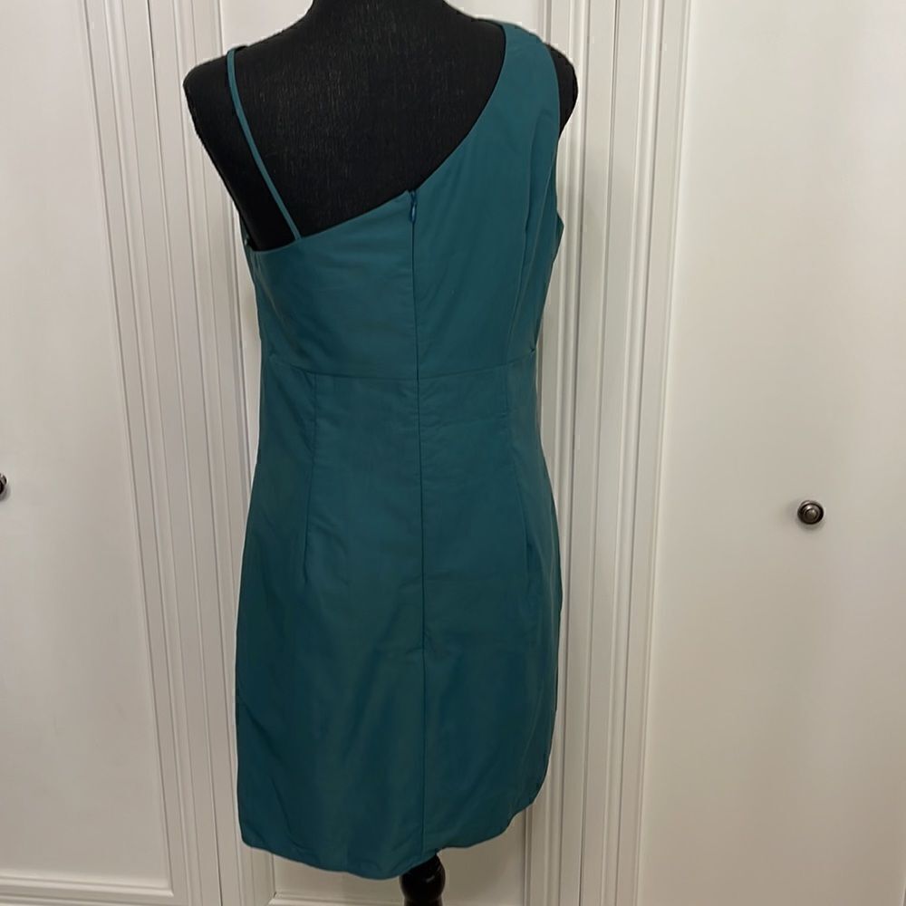 Voom by‎ Joy Han Teal Taffeta One Shoulder Dress Size women’s large - Picture 3 of 6